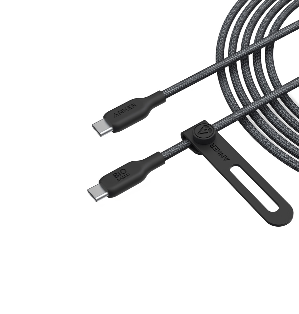 Black Anker 543 bio-braided USB-C cable model A80E6